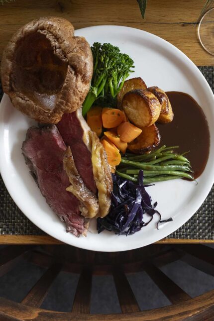 Father's Day Sunday lunch celebrations at Galvin Green Man in Chelmsford, Essex.