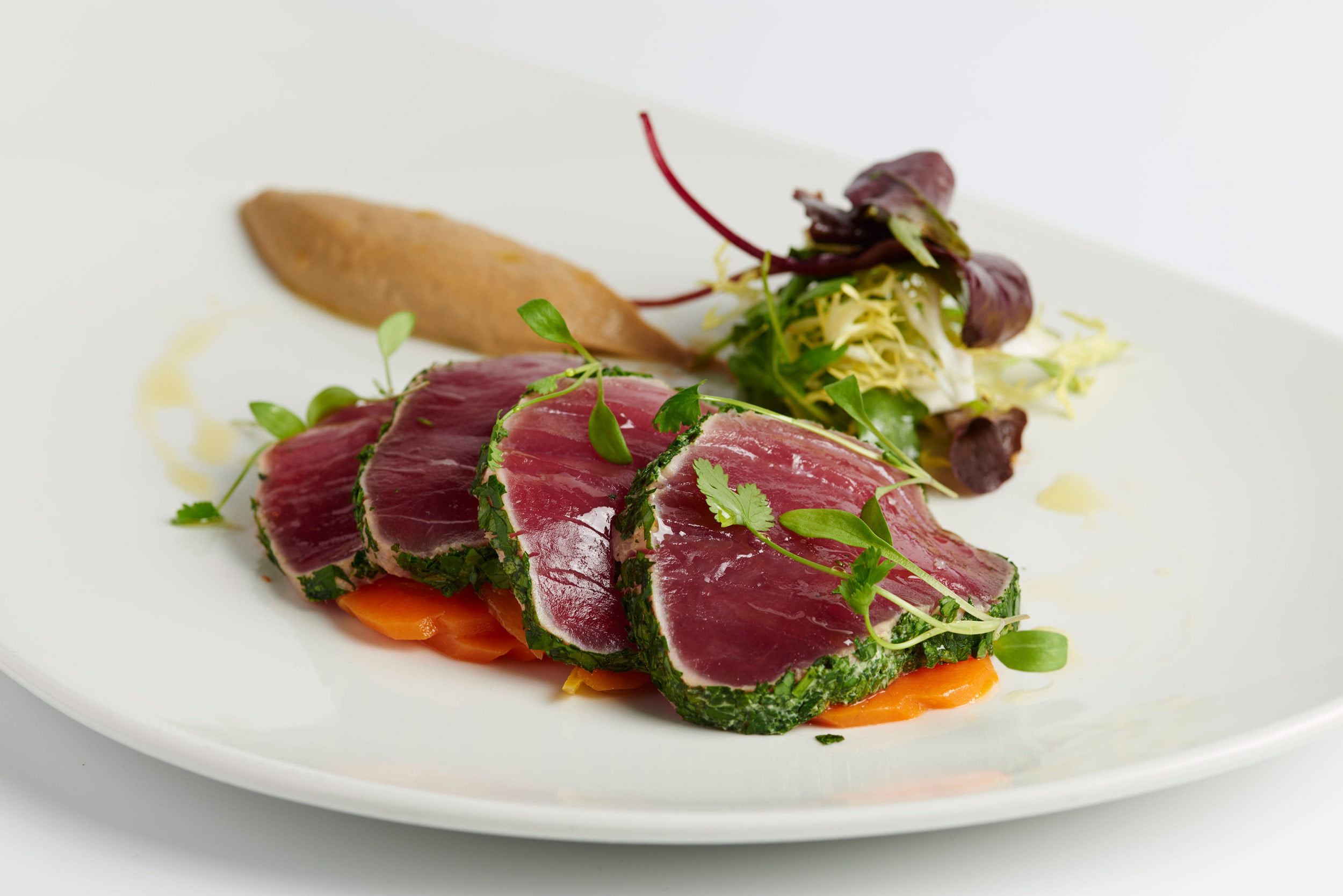 Artisanal seasonal starter dish beautifully presented at Galvin Restaurants London.