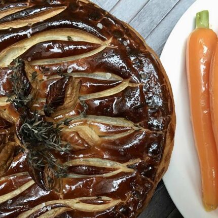 Golden-brown pastry crust pie served at Galvin Green Man during Essex Pie Week.