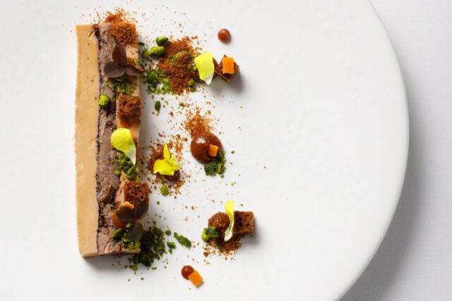 Exquisite modern French dish from the Mother's Day menu at Galvin La Chapelle.