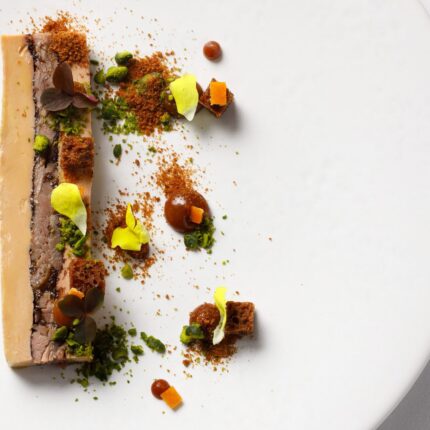 Exquisite modern French dish from the Mother's Day menu at Galvin La Chapelle.
