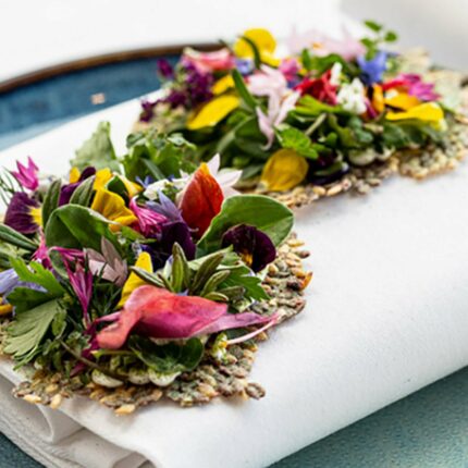 Premium British fine dining dishes celebrating the King's Coronation in Mayfair.