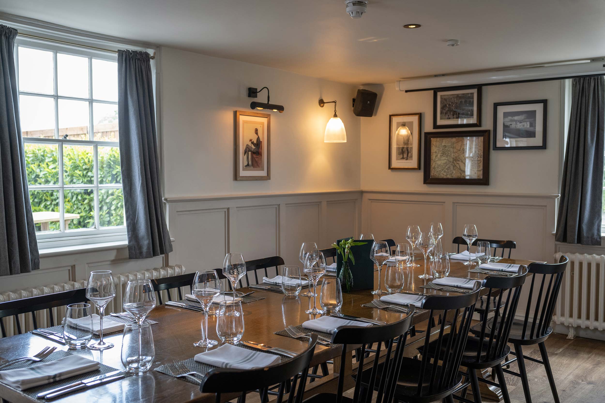 Restaurant Pub Chelmsford Essex with Private Dining Rooms Event Space Venue Howe Street Best Great Waltham Communal Room Galvin Green Man