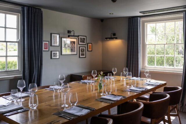 Restaurant Pub Chelmsford Essex with Private Dining Rooms Event Space Venue Howe Street Best Great Waltham in The Adnams Room