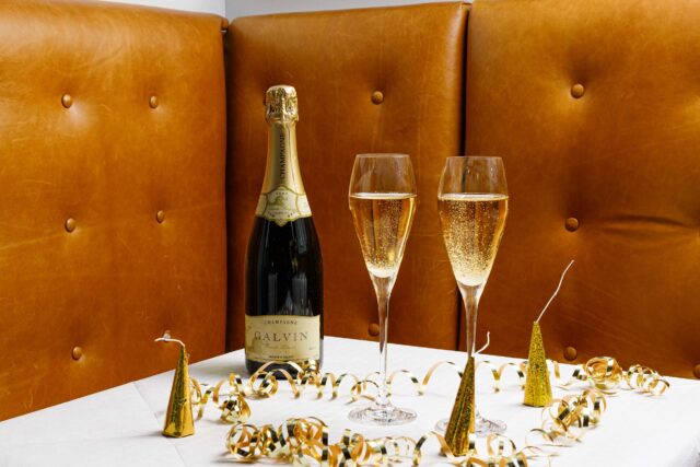 Exquisite festive starter course on the New Year's Eve tasting menu at Galvin London.