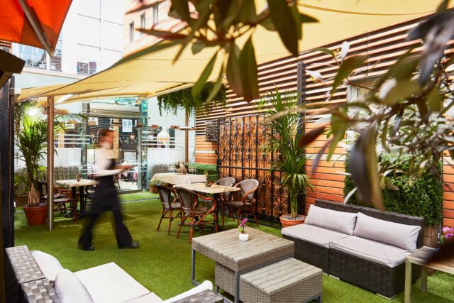 Restaurant Bar Spitalfields Private Dining Rooms Event Venue Space in The Conservatory Garden