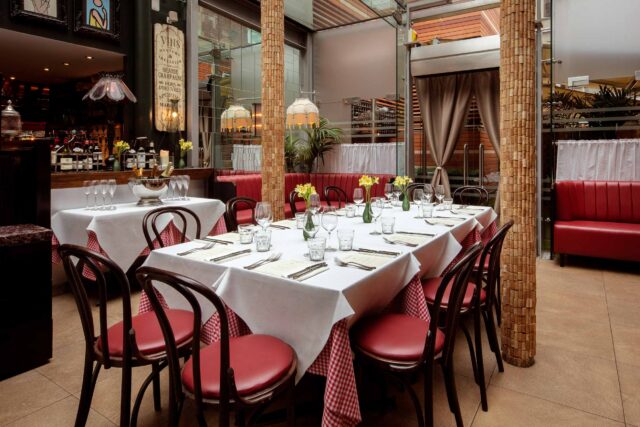 Summer events and welcome drinks in The Garden at Galvin Bistrot & Bar, London.