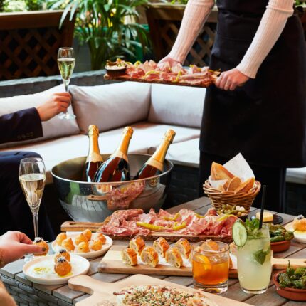 Outdoor private BBQ events with a dedicated chef at Galvin Bistrot & Bar’s garden.