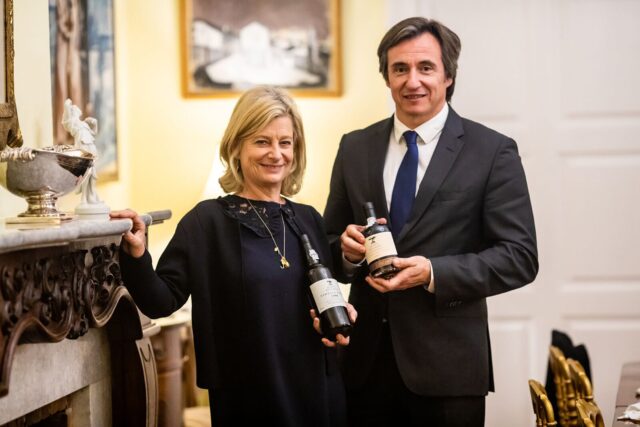 Guests and wine enthusiasts enjoying the exclusive Portuguese dinner menu in London.