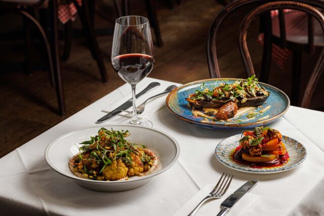 Premium cuts of British game meat prepared fresh for the Spitalfields winter selection.