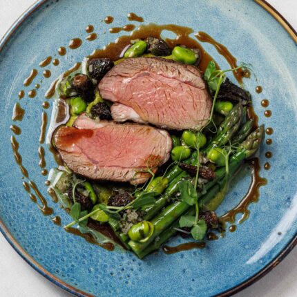 Premium roasted meat course prepared for special occasion dining at Galvin Bistrot & Bar.
