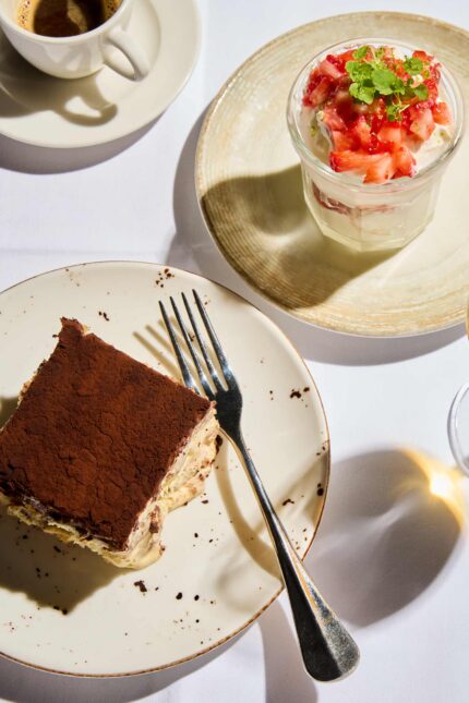 Enjoying a glass of bubbles on the summer terrace at Galvin Bistrot and Bar, London.