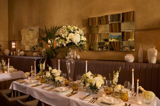 A breathtaking wedding ceremony setup inside the historic Galvin La Chapelle grand hall.