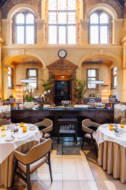 Best mediterranean Michelin restaurant in London Sunday lunch experience for two, Michelin-starred meal at Galvin La Chapelle.