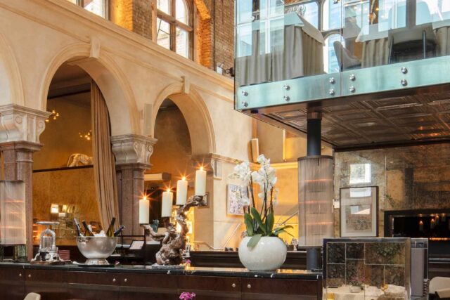 Experience a Michelin-starred Mediterranean tasting menu for two curated by Chef Arturo Granato at Galvin La Chapelle in Bishopsgate.