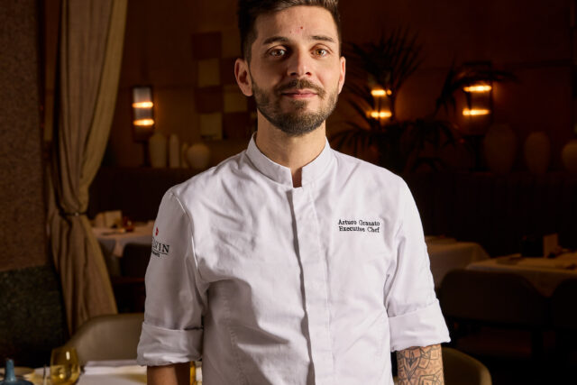 Chef Exchange with Tom Booton one-night-only, hosted by Galvin La Chapelle at the top restaurant in Bishopsgate London.
