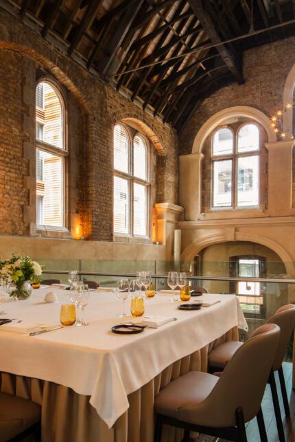 Modern Mediterranean dishes paired with historic Italian Castello wines.