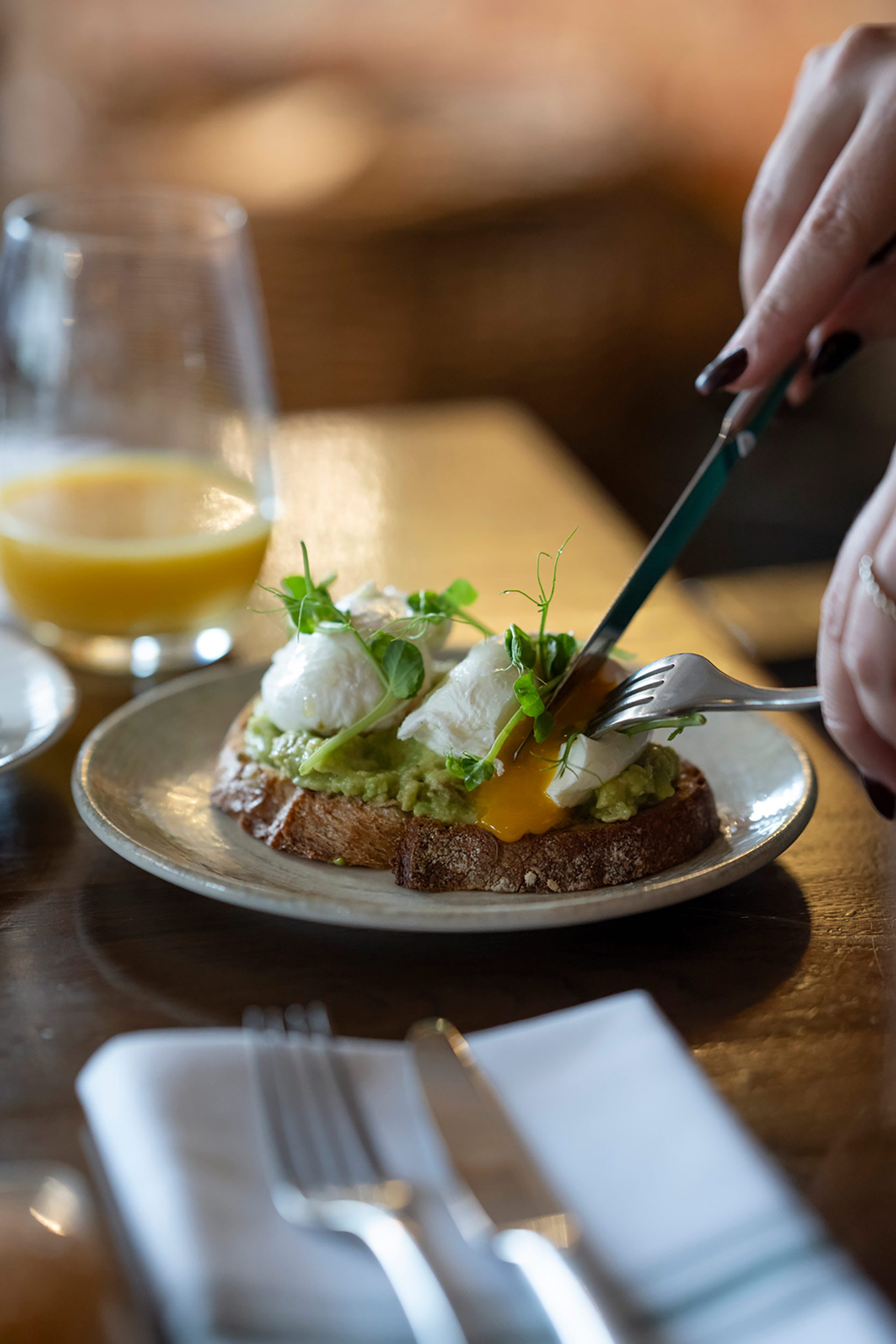 Seasonal breakfast specialties at the award-winning Galvin Green Man pub.