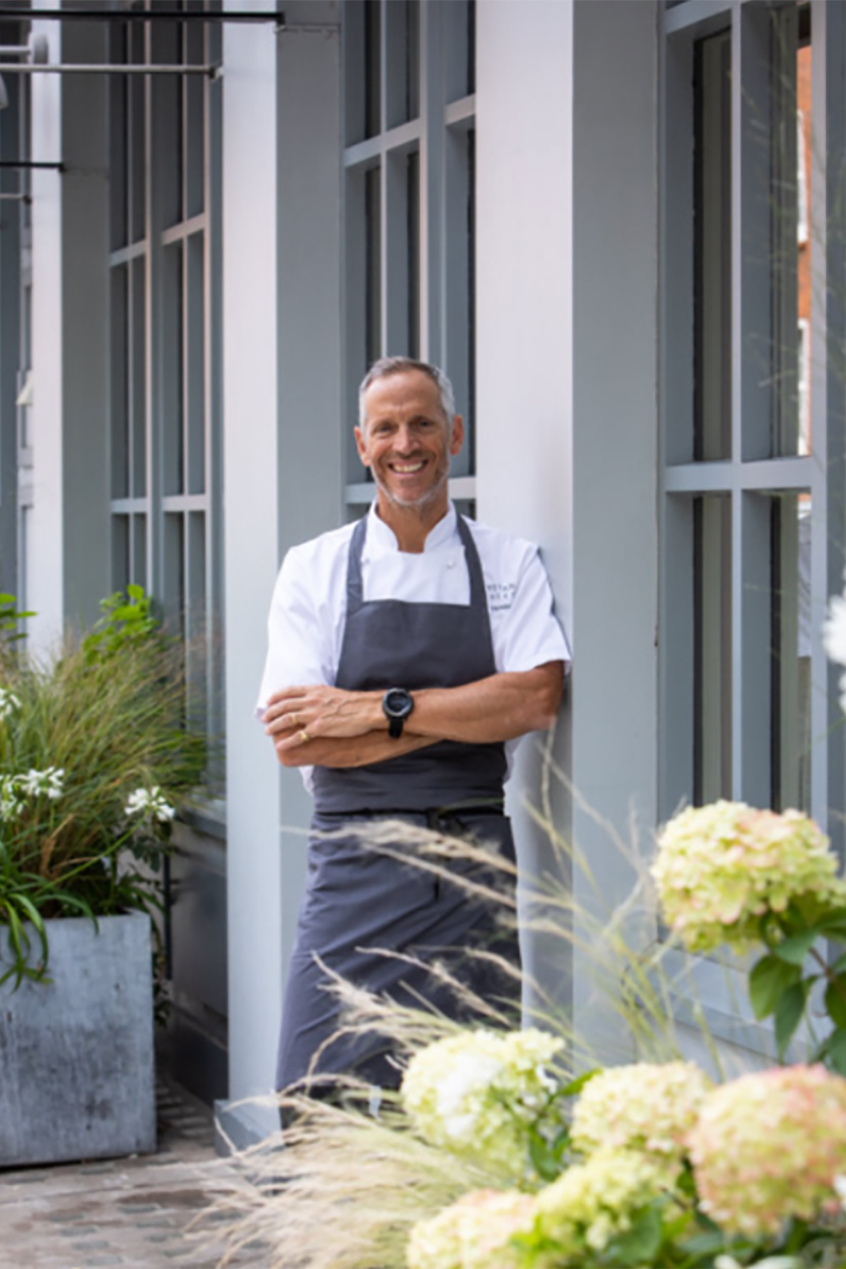Exquisite four-hand dinner menu course by Chef Phil Howard at Galvin La Chapelle, London.